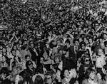 Oct. 1973: Over 100,000 people demonstrated at a Simchat Torah Freedom Rally for Israel at City Hall in New York City.