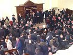 Mar. 2003: Congregants gather at the opening of a new synagogue in Baku, Azerbaijan.